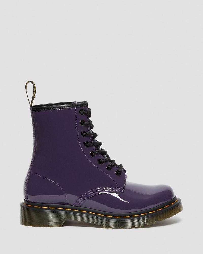 Dr Martens 1460 Lak Leren Veterlaarzen Dames Paars | NL 580TCE